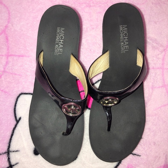 y2k micheal kors flip flops high heels/ platform - Picture 7 of 8